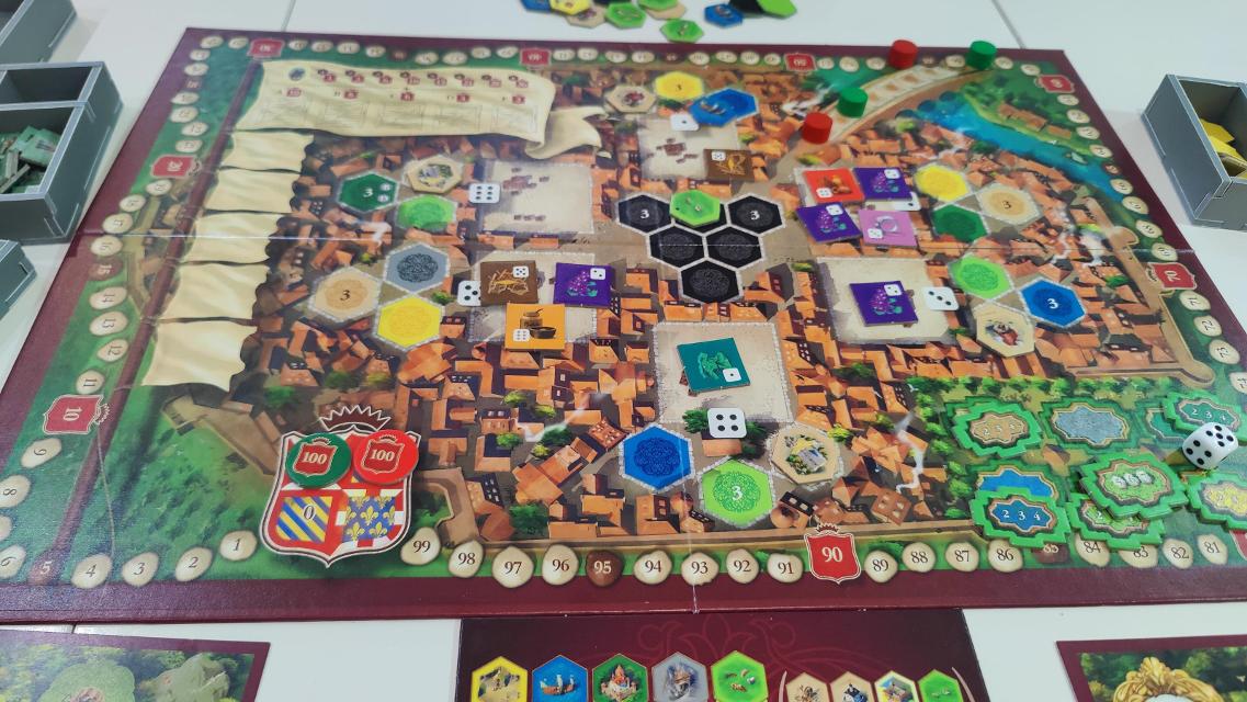 The Castles of Burgundy on the table, photo by Kabra