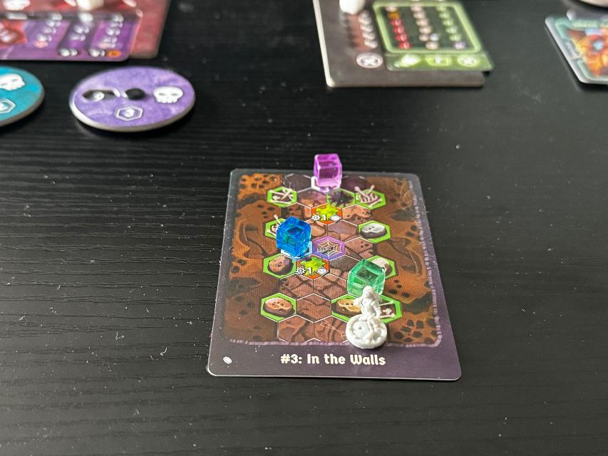 Gloomhaven: Boutons & Bestioles sur la table, photo de Paige Forrest