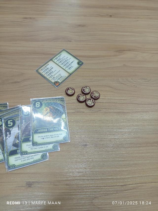 Star Wars: Jabba's Palace – A Love Letter Game on the table, photo by MarFe MaAn