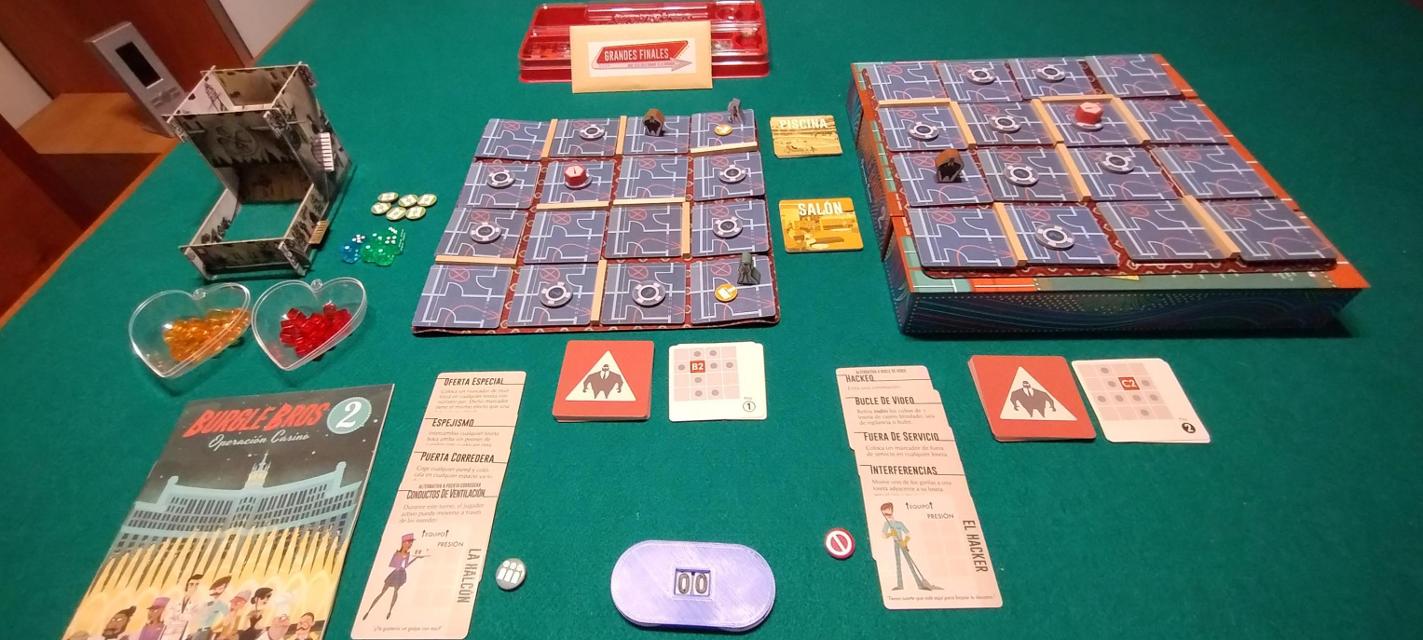 Burgle Bros 2: The Casino Capers on the table, photo by Merche