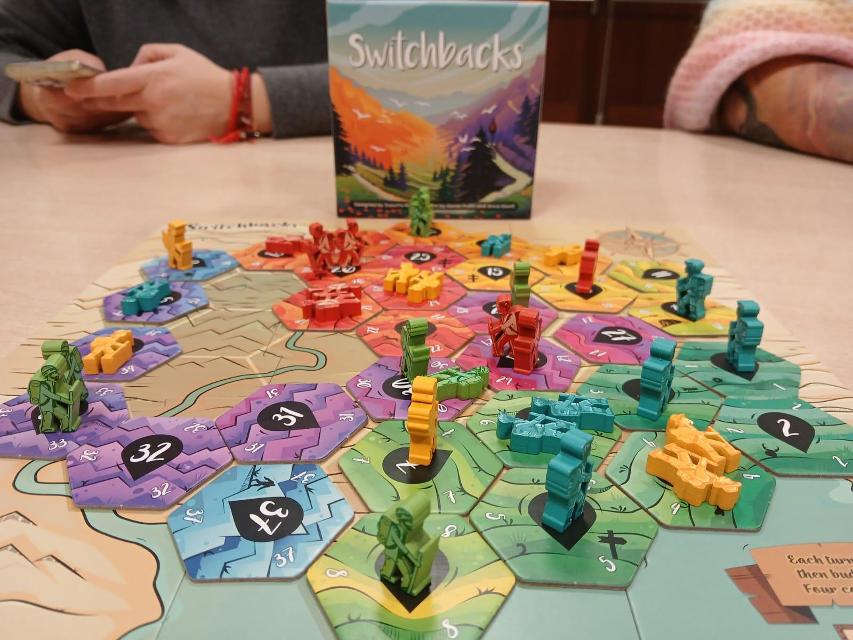 Switchbacks on the table, photo by Amy