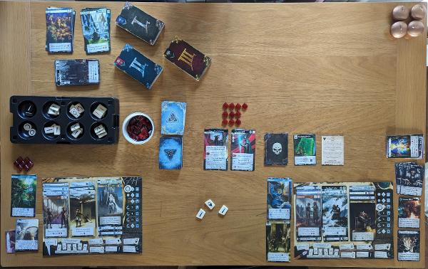 Call to Adventure: Epic Origins na mesa, foto de Blaine