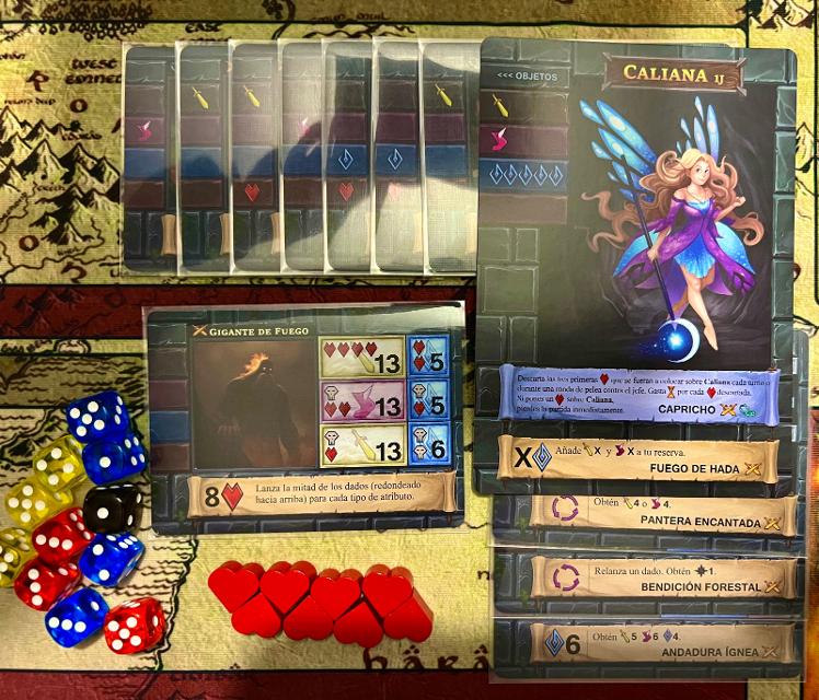 One Deck Dungeon: Forest of Shadows on the table, photo by Antonello