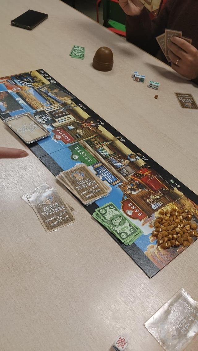 Dice Town on the table, photo by Amy