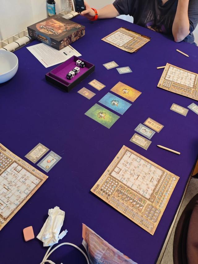 Paper Dungeons: A Dungeon Scrawler Game on the table, photo by Pauliss