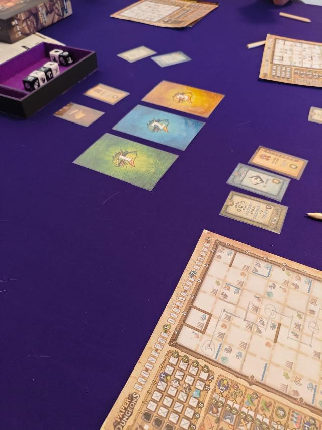 Paper Dungeons: A Dungeon Scrawler Game on the table, photo by Pauliss