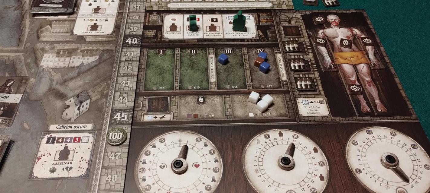 Abomination: The Heir of Frankenstein on the table, photo by Merche