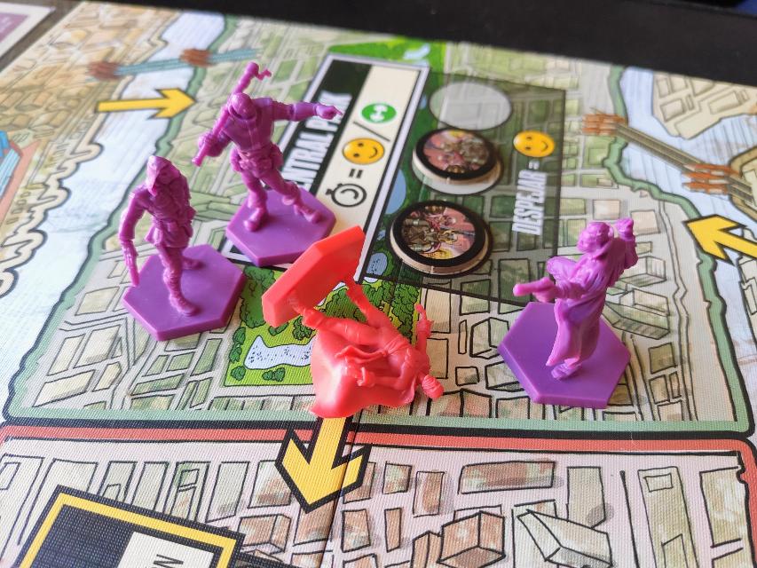 Kick-Ass: The Board Game on the table, photo by Mario Estruch