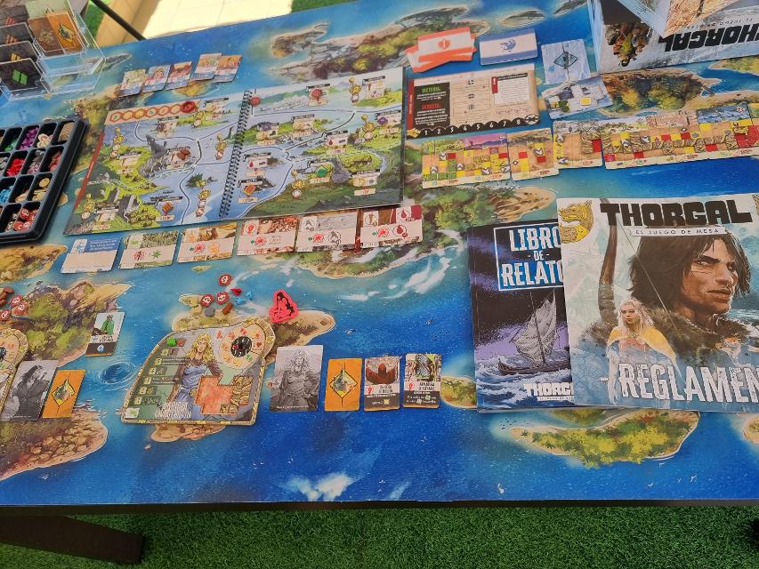 Thorgal: The Board Game on the table, photo by Txus Salinas