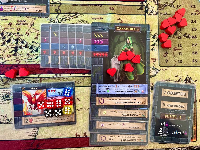 One Deck Dungeon: Forest of Shadows on the table, photo by Antonello