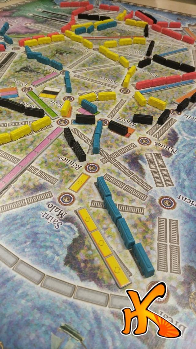 Ticket to Ride op tafel, foto van Amy