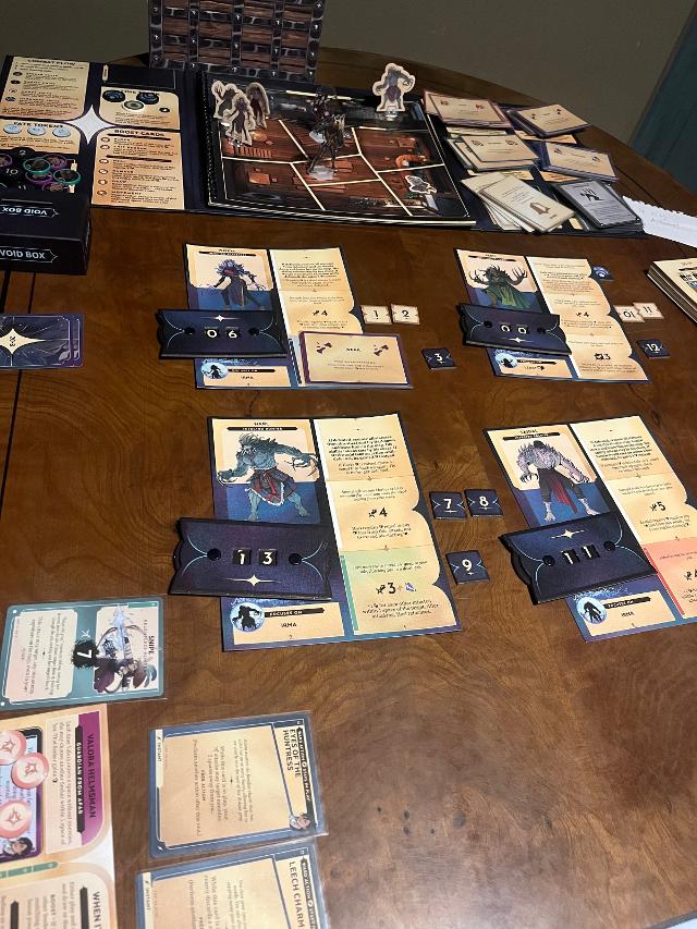 Kinfire Chronicles: Night's Fall on the table, photo by Clara