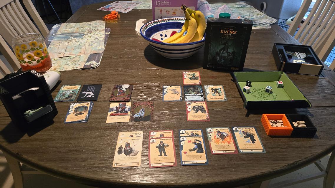 Kinfire Delve: Callous' Lab on the table, photo by Chris Salazar
