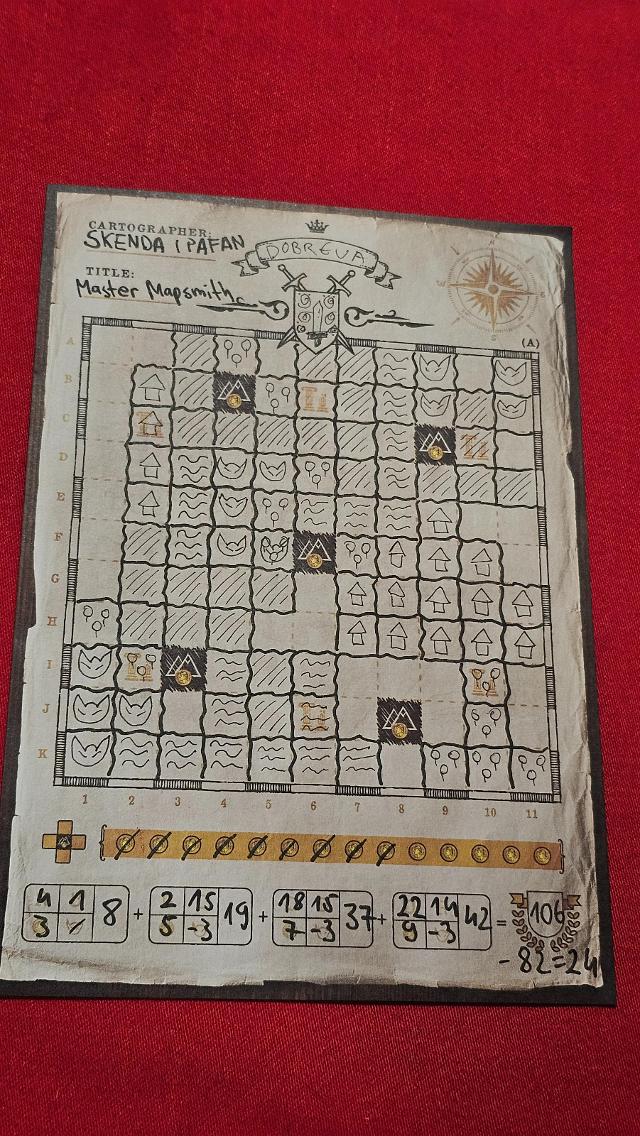 Der Kartograph: Ein Spiel im Roll Player Universum auf dem Tisch, Foto von Gent Canaj
