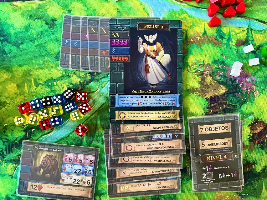 One Deck Dungeon: Forest of Shadows on the table, photo by Antonello