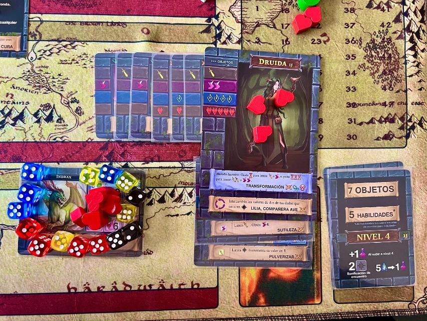 One Deck Dungeon: Forest of Shadows on the table, photo by Antonello
