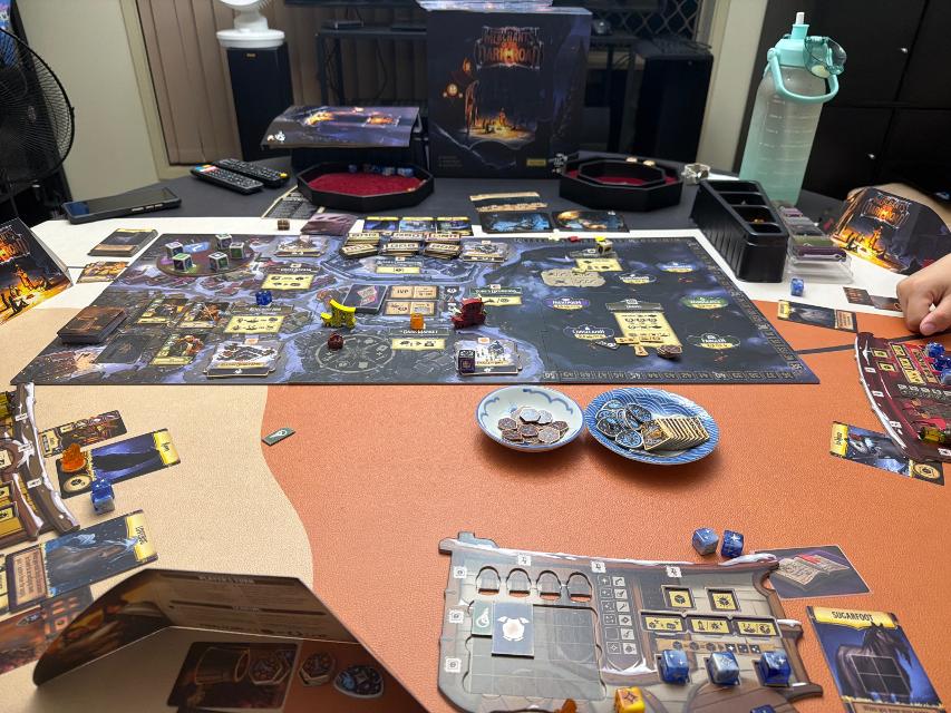 Merchants of the Dark Road on the table, photo by Paige