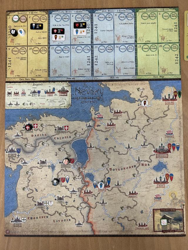 Nevsky: Teutons and Rus in Collision 1240-1242 on the table, photo by Enol Martínez Pérez “MrTaikyo”