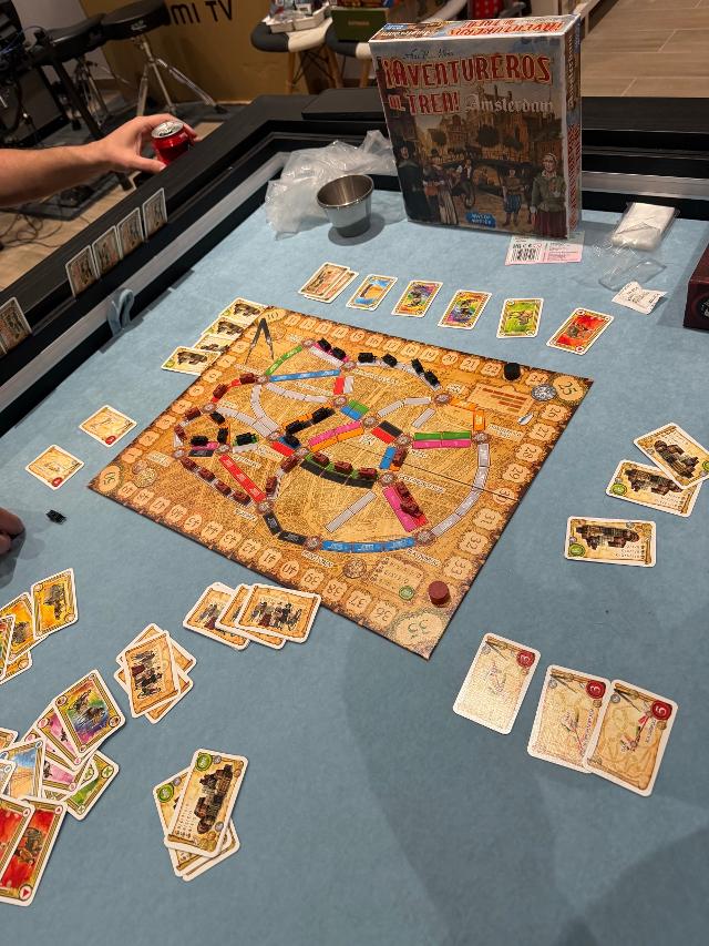 Ticket to Ride: Amsterdam on the table, photo by neogeneration