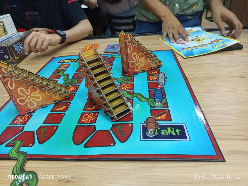 SpongeBob SquarePants: Eels and Escalators – The Board Game on the table, photo by MarFe MaAn
