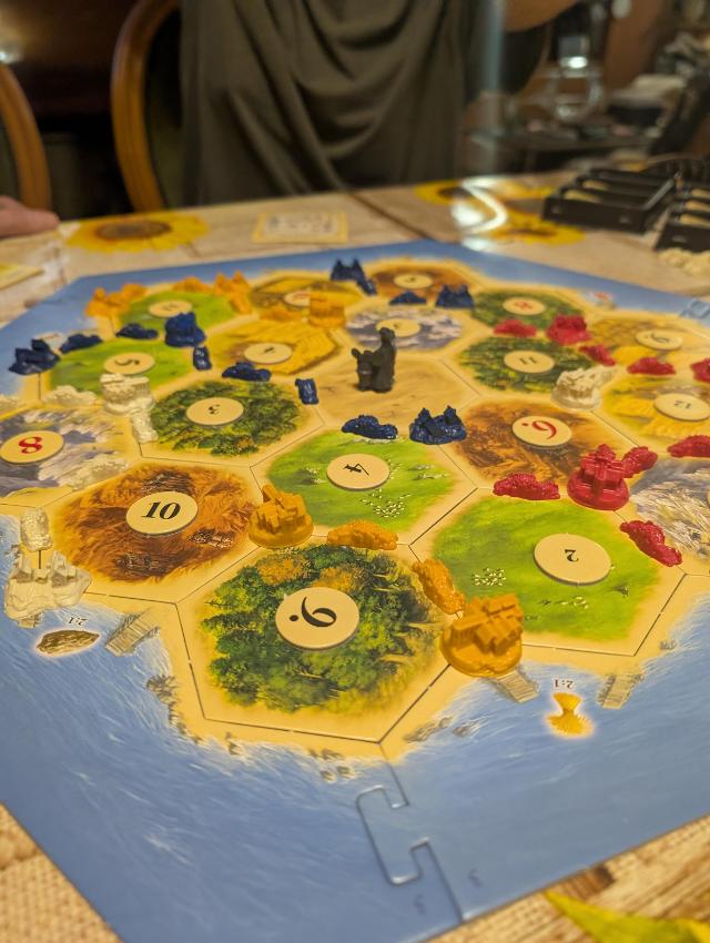 Catan: 25th Anniversary Edition sobre la taula, foto de Alba