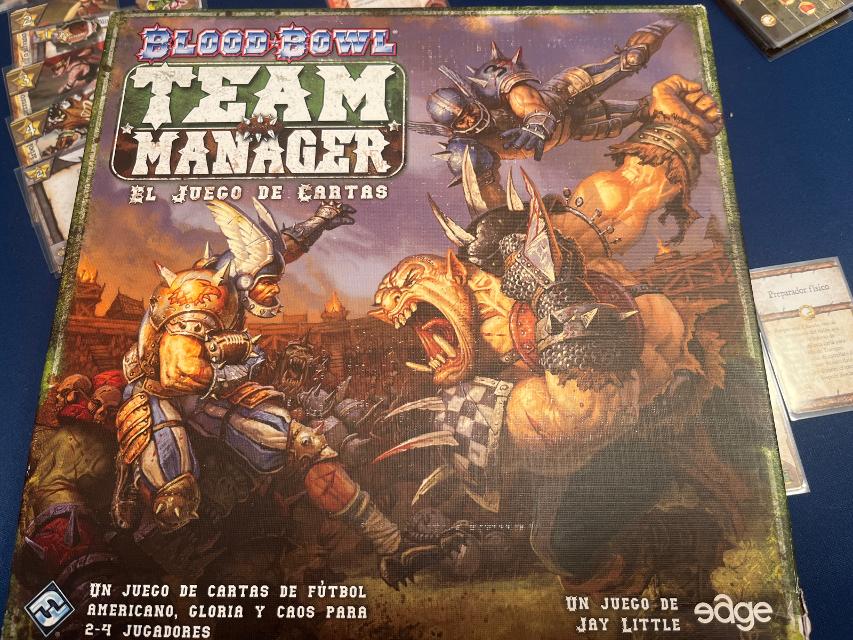 Blood Bowl: Team Manager – The Card Game on the table, photo by Sergio Zer