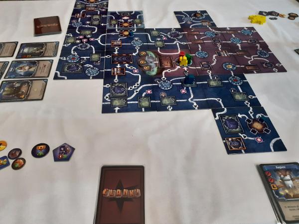 Clank!: Catacombs on the table, photo by Raúl