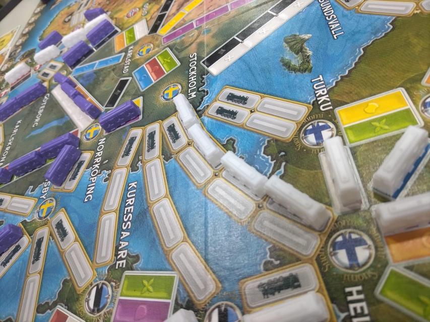 Ticket to Ride: Northern Lights på bordet, foto af Amy