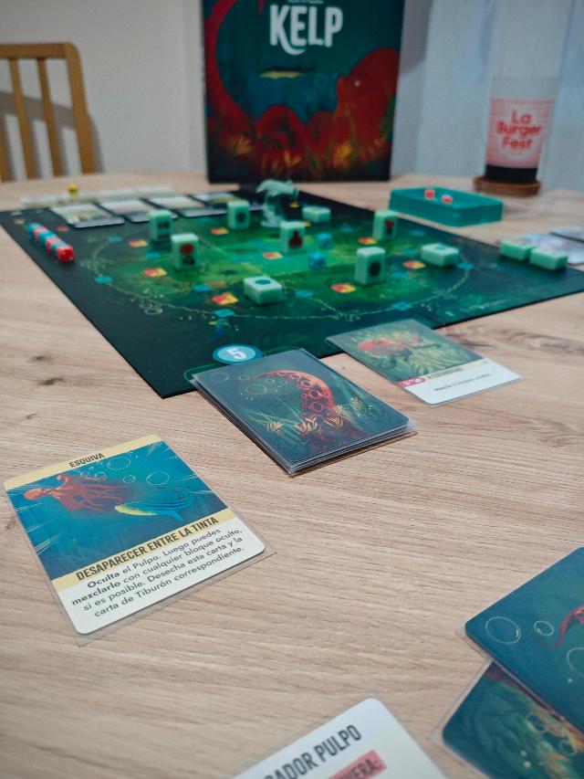 Kelp: Shark vs Octopus op tafel, foto van Adrian