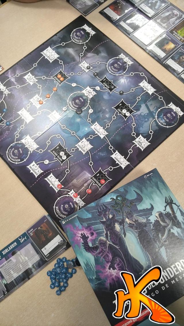 Tyrants of the Underdark: Board Game on the table, photo by Amy