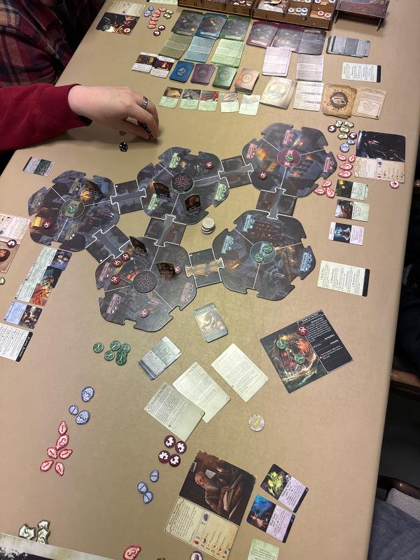 Arkham Horror (Third Edition) on the table, photo by Charlie King