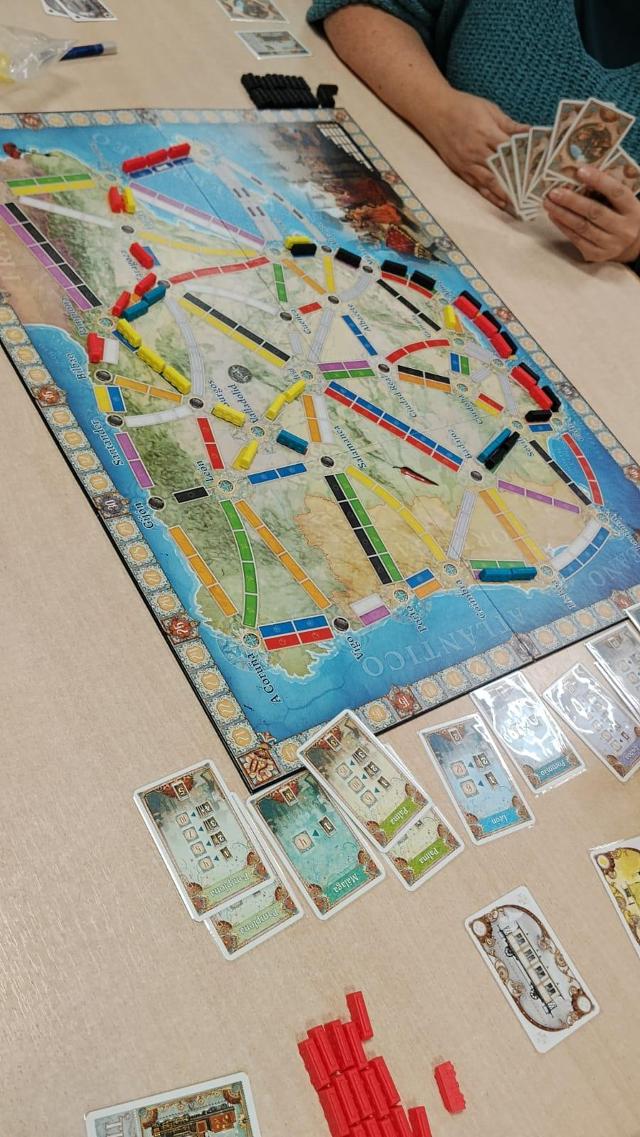 Ticket to Ride: Germany på bordet, foto af Amy