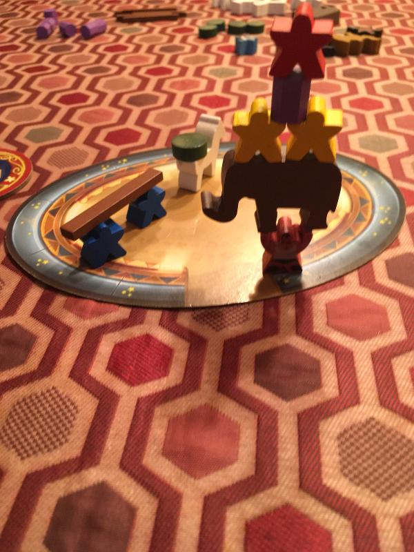 Meeple Circus on the table, photo by David