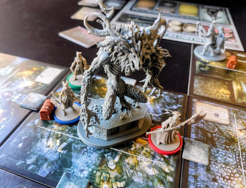 Bloodborne: The Board Game on the table, photo by Mario Estruch